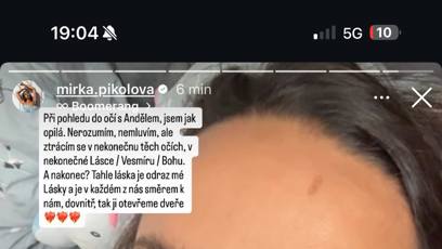FOTO: Mirka Pikolová se vyjadřuje se svých pocitů.