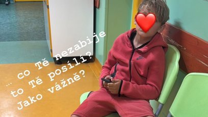 FOTO: Ben Vojtek měl úraz na koloběžce.