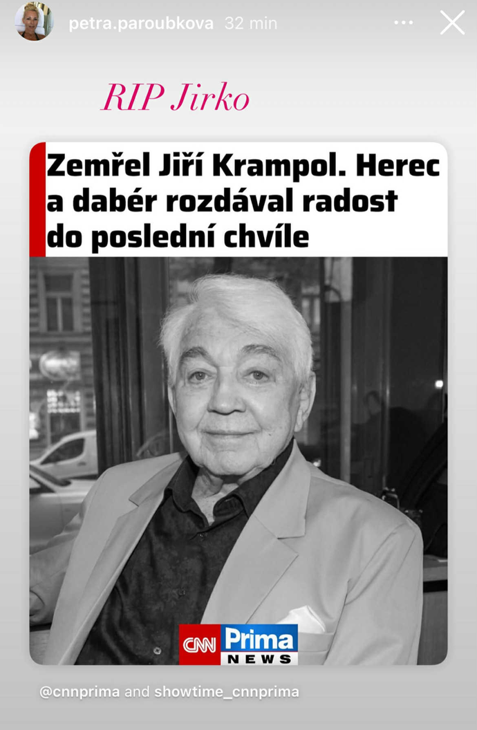 Petra Paroubková sdílela stručný vzkaz.