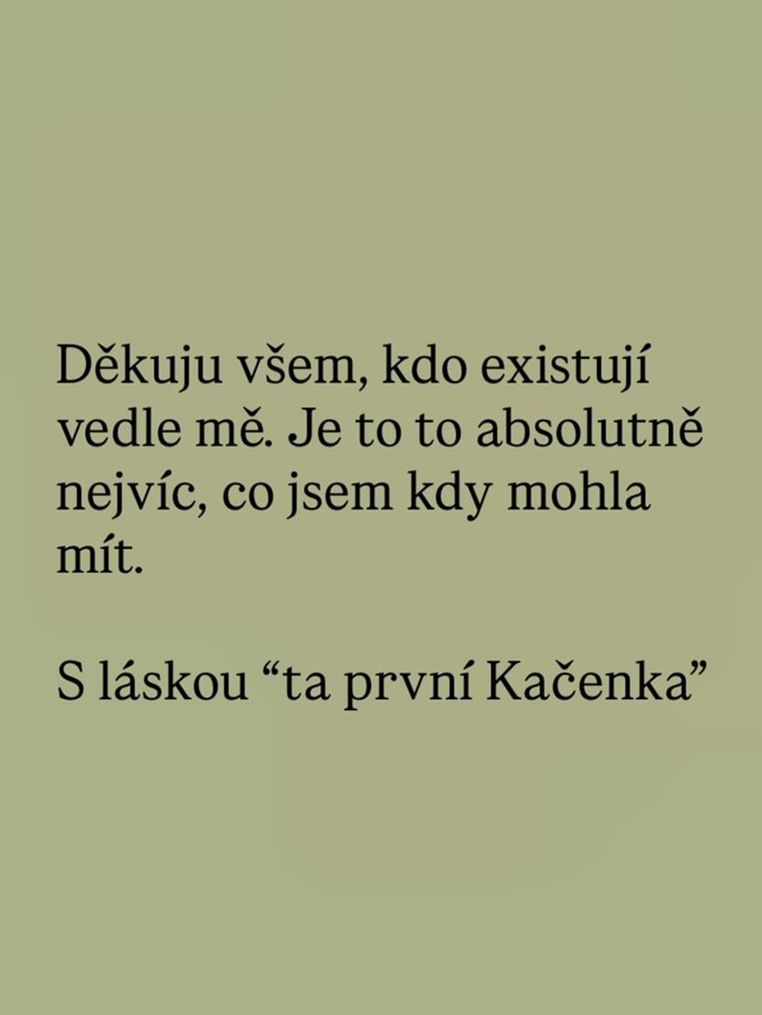 „Ta první Kačenka".