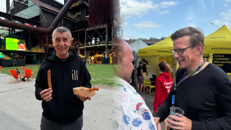 Rozdivočelý Andrej Babiš na prolézačce či ministr v obležení. Politici vzali Colours of Ostrava útokem 