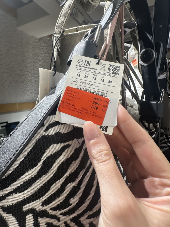 Kabelku s trendy zebřím potiskem koupíte za 249 Kč.