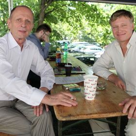 S hereckým kolegou Michalem Dlouhým