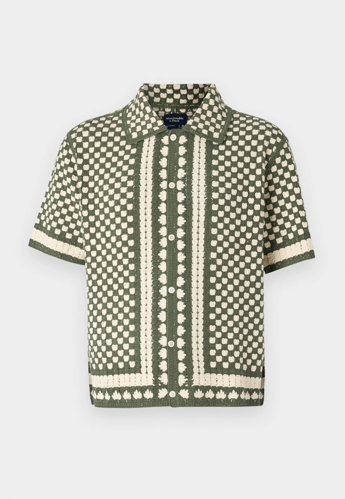 Pánský háčkovaný polo svetr, Abercrombie & Fitch, 1920 Kč