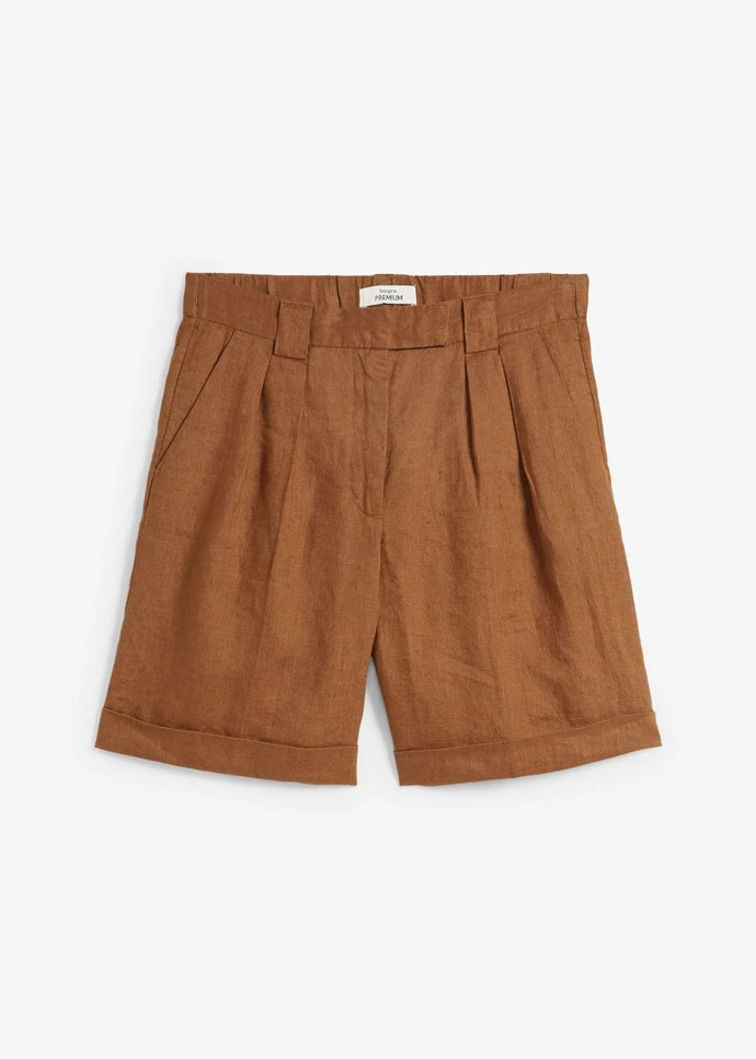 Bermudy z čistého lnu, Bonprix, 1129 Kč