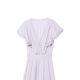 Krátké splývavé volánové šaty, Stradivarius, 799 Kč