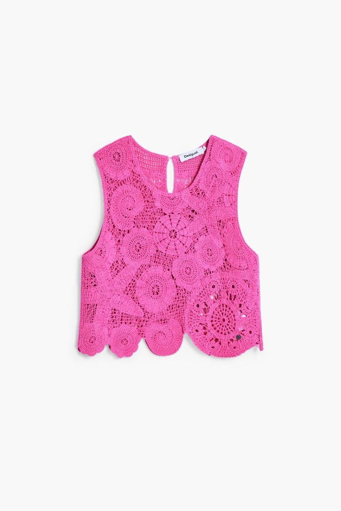 Vyšívaný crop top, Desigual, 2099 Kč