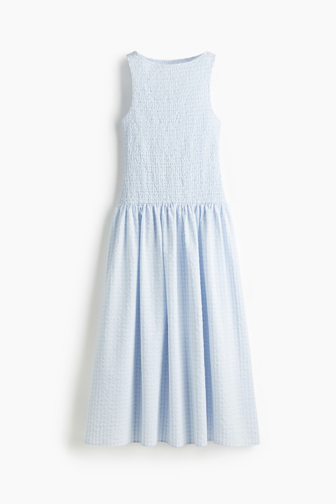 Šaty s žabkováním a kostkou, H&M, 739 Kč