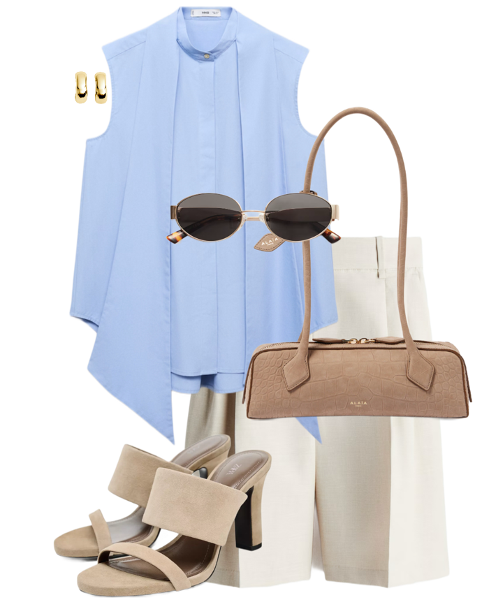 Styling s bermudami do práce od Nikoly Markové