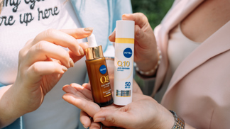 Nivea Denní fluid Q10 SPF 50 a Expertní duální sérum proti vráskám Q10