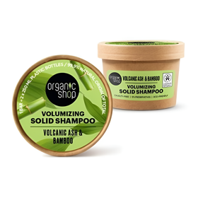 Tuhý šampon pro objem vlasů se sopečným popelem a bambusem, Organic Shop, 129 Kč
