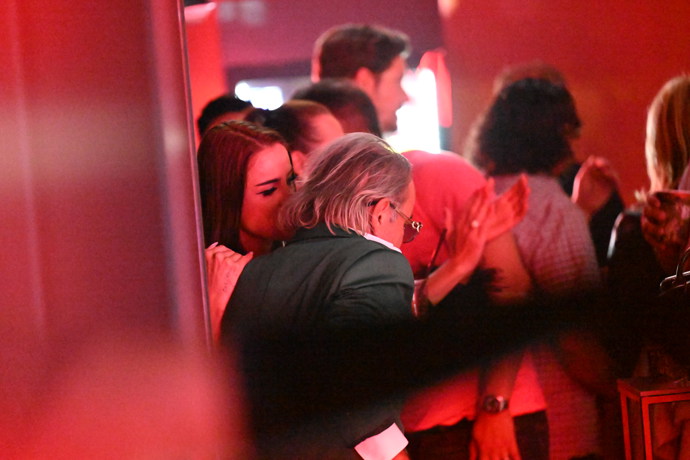 Leo Beránek a manželka Kateřina si něco povídali.