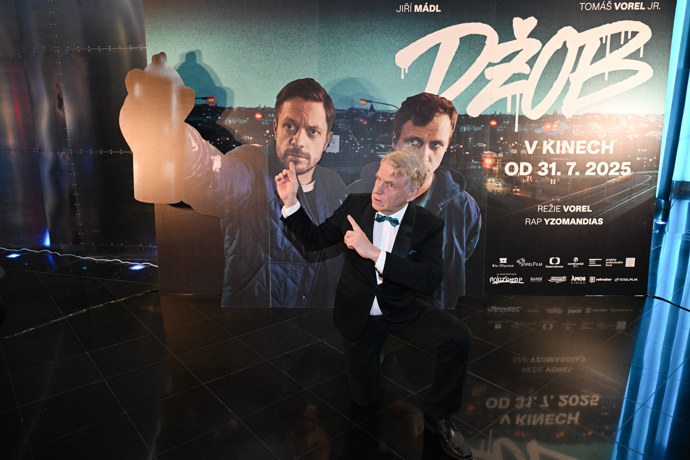 Tomáš Vorel na premiéře filmu Džob.