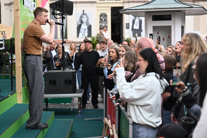 Adam Mišík si koncert užíval.