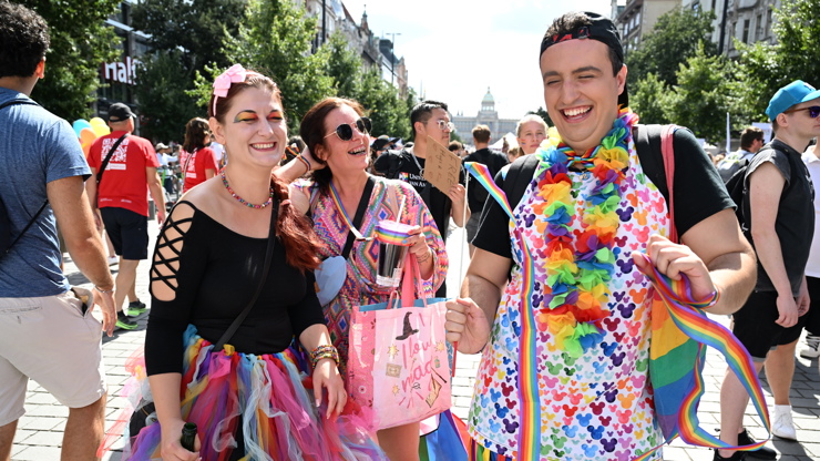 Barevný Prague Pride.