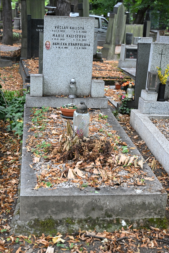 Místo posledního odpočinku Hany Krampolové.