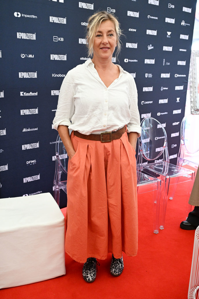 Vanda Hybnerová na tiskovce k novému filmu Neporazitelní.
