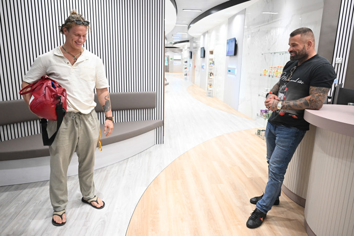 Vysmátí Karlos Vémola a Pavel Tóth.