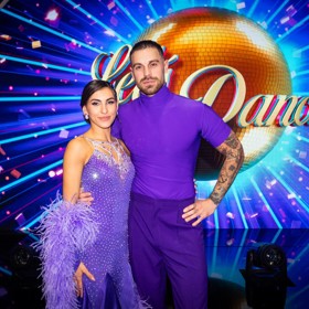 Jasmína Affašová s Adamem Šedrem v Let´s Dance.