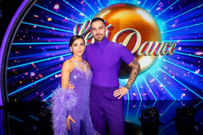 Jasmína Affašová s Adamem Šedrem v Let´s Dance.