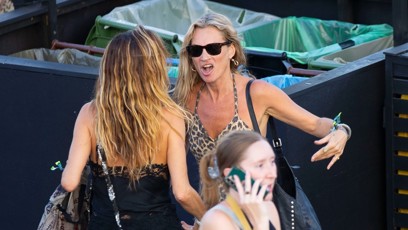 FOTO: Opilá Kate Moss na festivale.