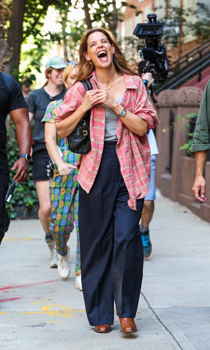 Katie Holmes měla během natáčení velmi dobrou náladu.