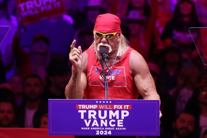 Hulk Hogan na republikánském sjezdu.