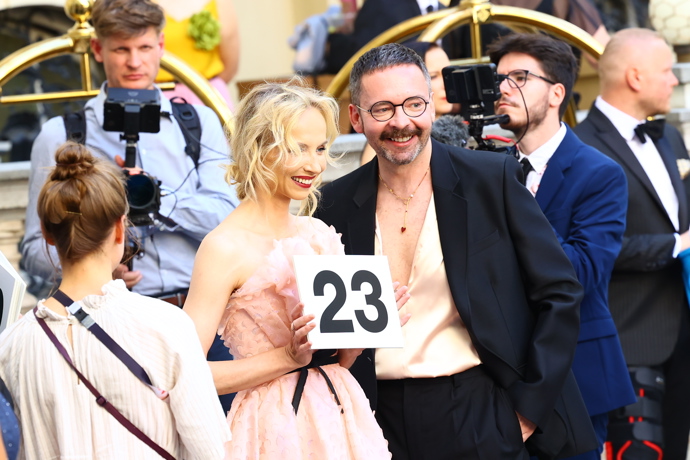 Jana Plodková na zahájení 59. ročníku filmového festivalu ve Varech.