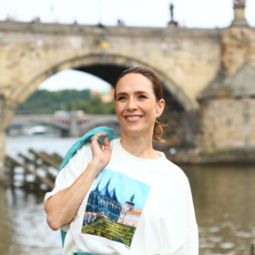 Tereza Kostková během focení.