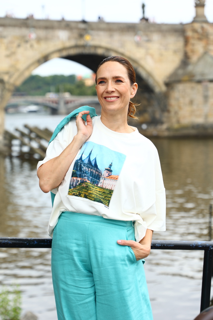 Tereza Kostková během focení.