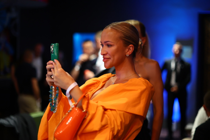 Nela Slováková si užívala večer.