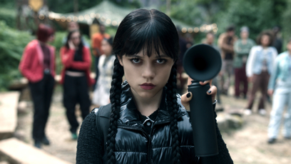 FOTO: Jenna Ortega v seriálu Wednesday.