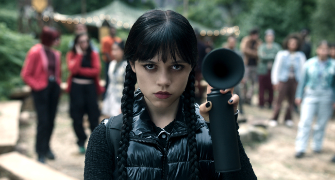 Jenna Ortega v seriálu Wednesday.