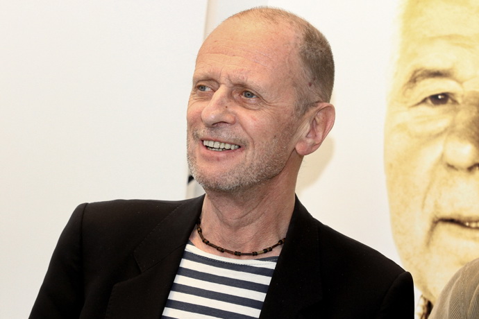 Michal Pavlata na křtu audioknihy Josefa Masopusta v roce 2011.