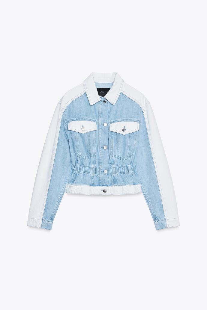 Kombinovaná džínová bunda, Zara, 1199 Kč