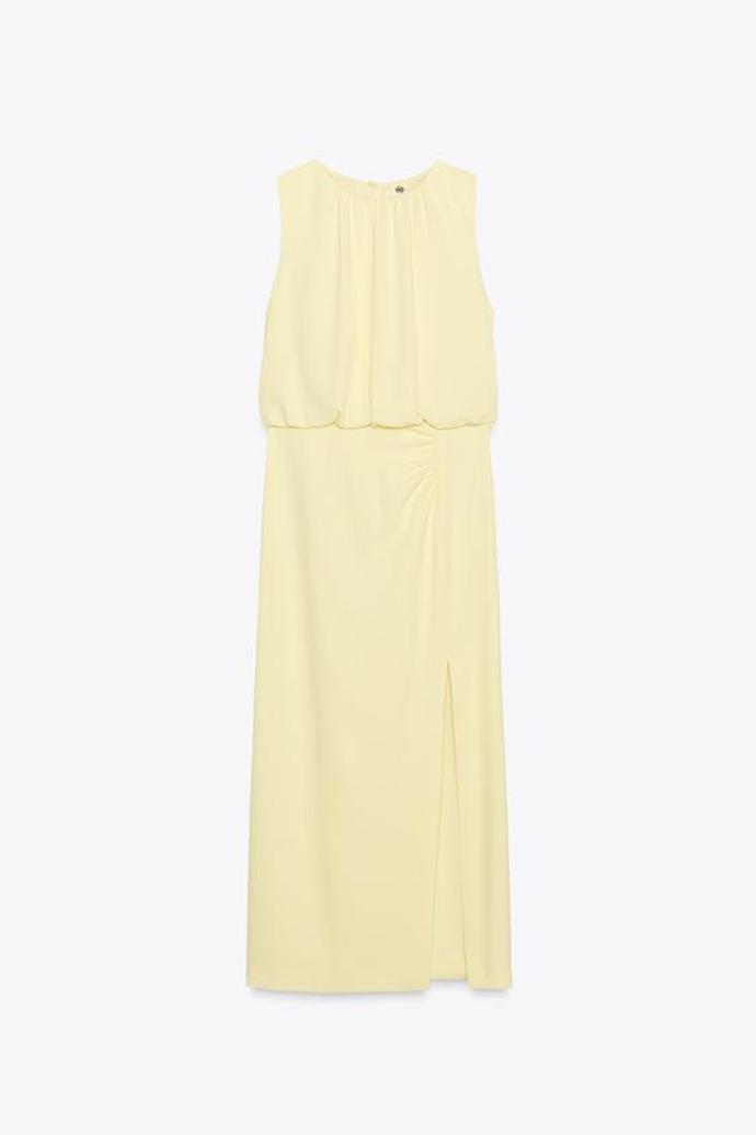 Midi šaty s nabíráním, Zara, 1199 Kč