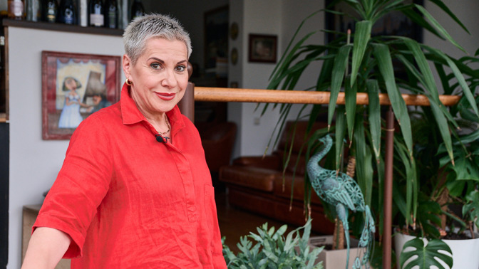 Pohled na obývací pokoj Dagmar Peckové