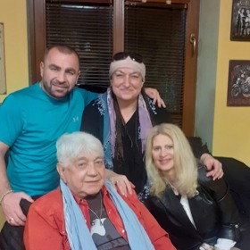Jiří Krampol se svou milovanou Evou Svobodovou.