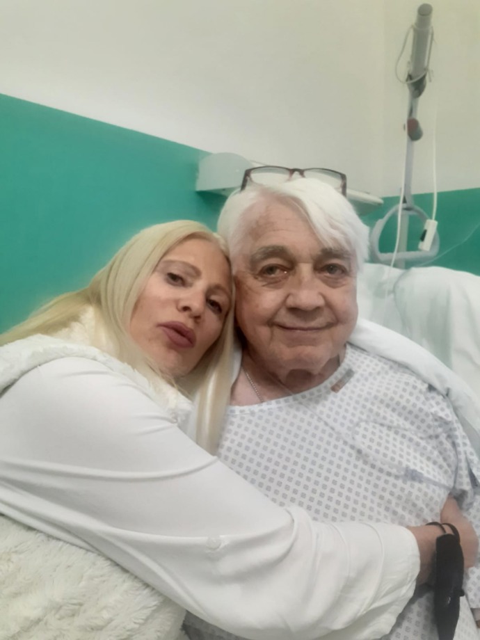 Jiří Krampol se svou milovanou Evou Svobodovou.