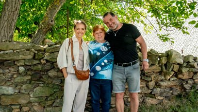 FOTO: Lucie Vondráčková se scénáristou Markem Kališem navštívili Babovřesky.