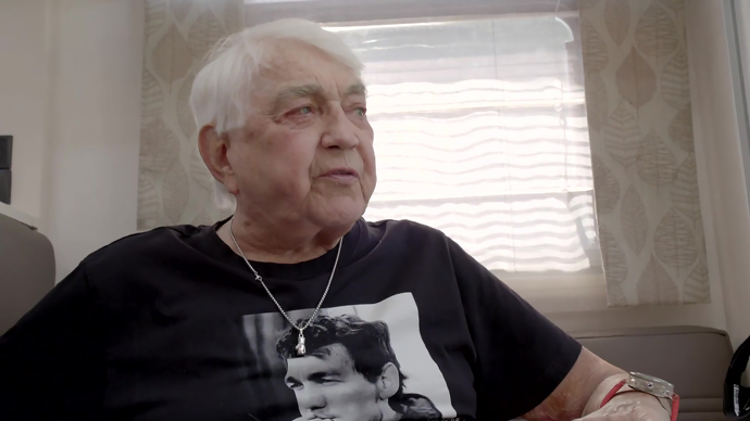 Jiří Krampol na svém posledním TV natáčení 27. 6. 2025.