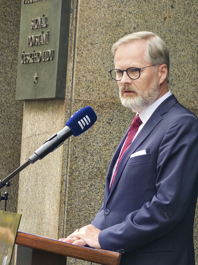 Premiér Petr Fiala promluvil.