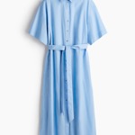 Košilové šaty ze směsi lnu, H&M, 979 Kč