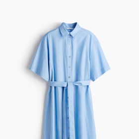 Košilové šaty ze směsi lnu, H&M, 979 Kč