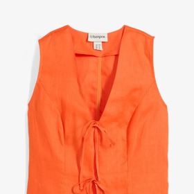 Vestový top z čistého lnu, Bonprix, 699 Kč