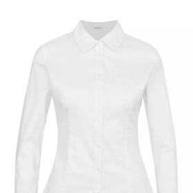 Volnější střih saka perfektně vyváží vypasovaná košile. Tento kousek prodává Orsay za 649 Kč.