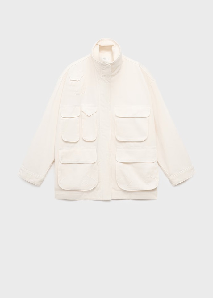 Džínová parka oversize s kapsami, Mango, 2299 Kč