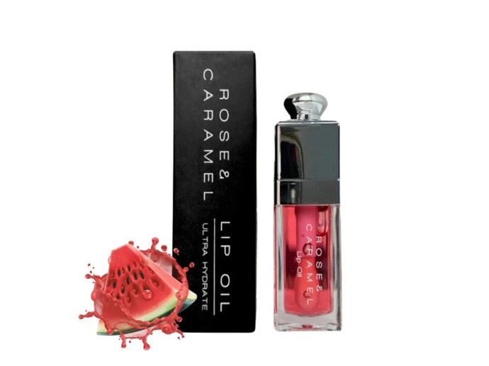 Olej na rty s příchutí vodního melounu, Rose & Caramel, 390 Kč