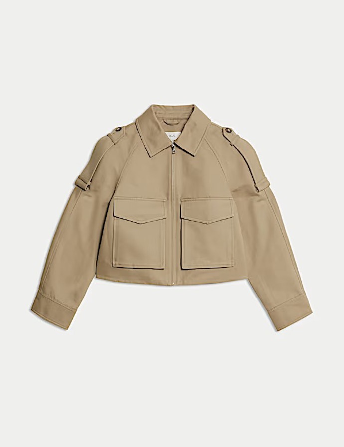 Funkční bunda ve stylu Trucker z čisté bavlny, Marks&Spencer, 2299 Kč