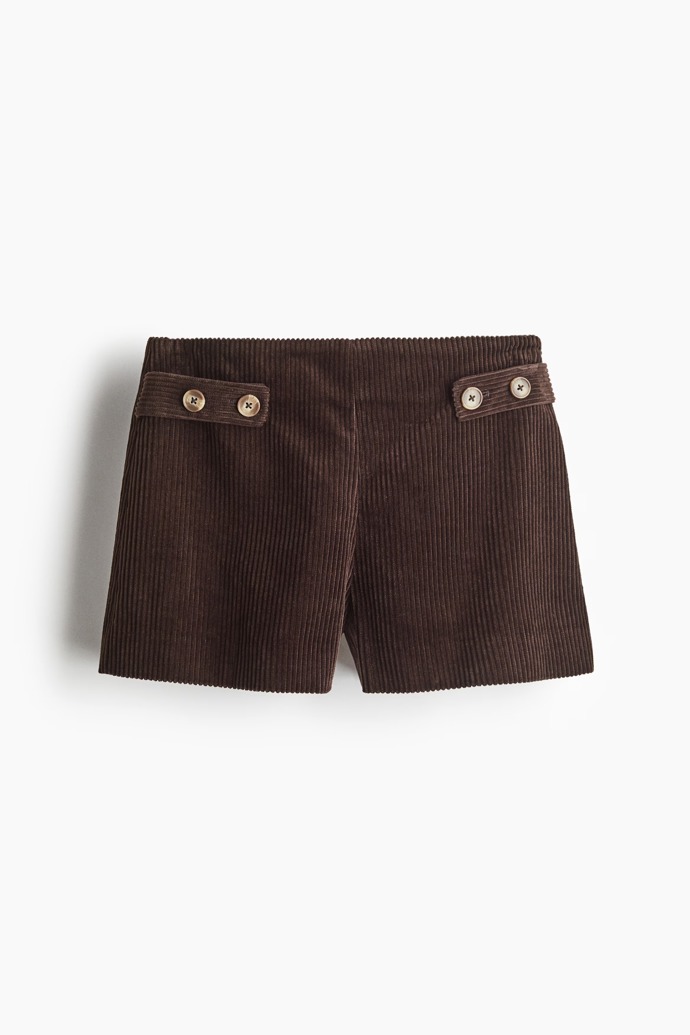 Manšestrové mini šortky, H&M, 739 Kč